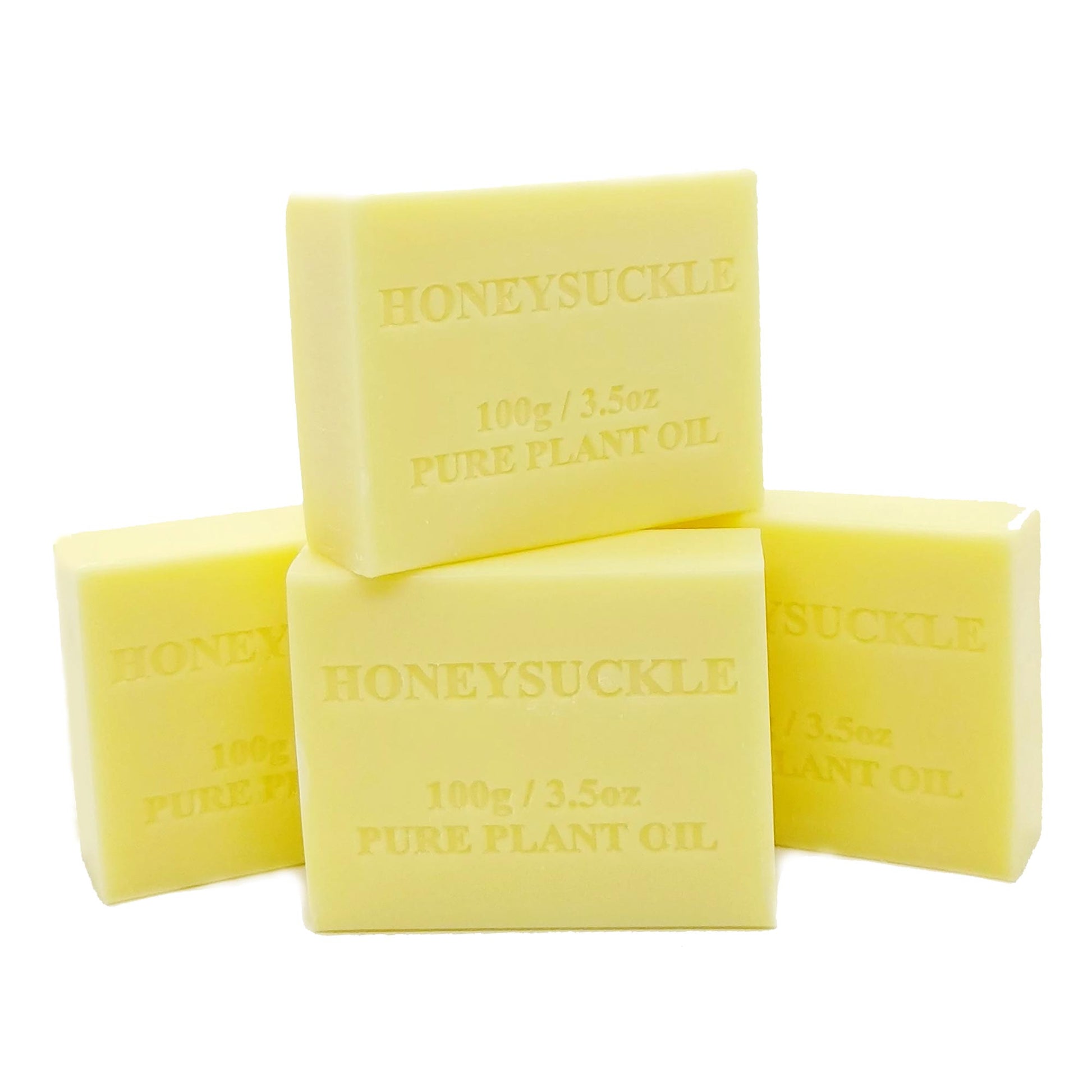 4x 100g Plant Oil Soap Honeysuckle Scent Pure Vegetable Base Bar Australian - BM House & Garden