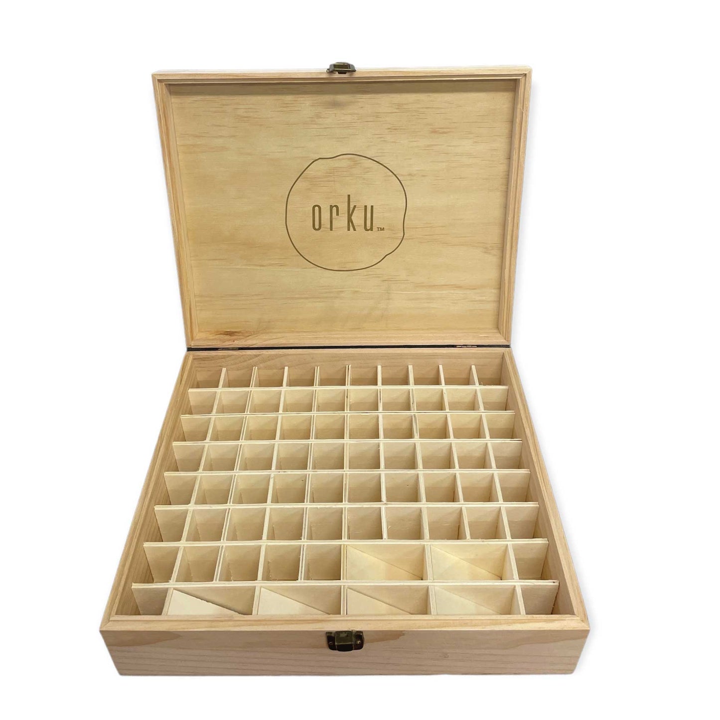 74 Slots Essential Oils Storage Box - Wooden 1-Tier Bottle Holder - BM House & Garden