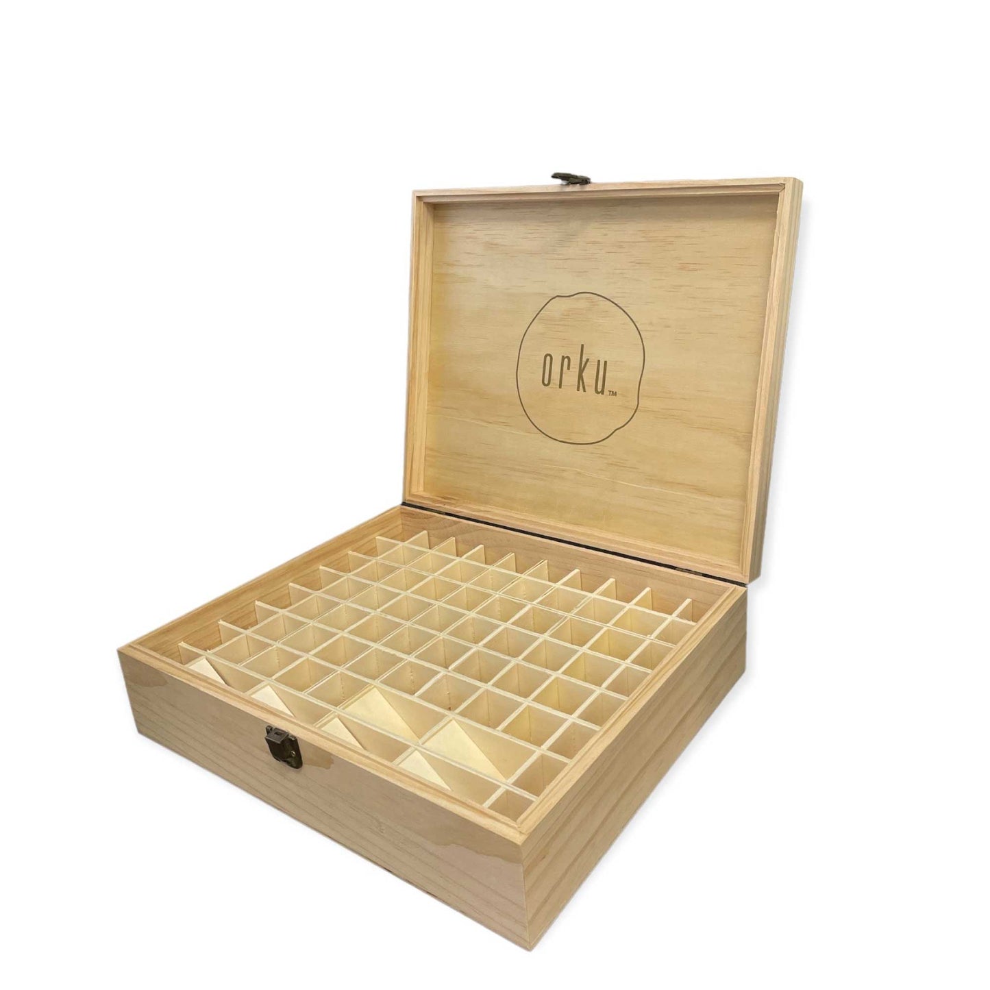 74 Slots Essential Oils Storage Box - Wooden 1-Tier Bottle Holder - BM House & Garden