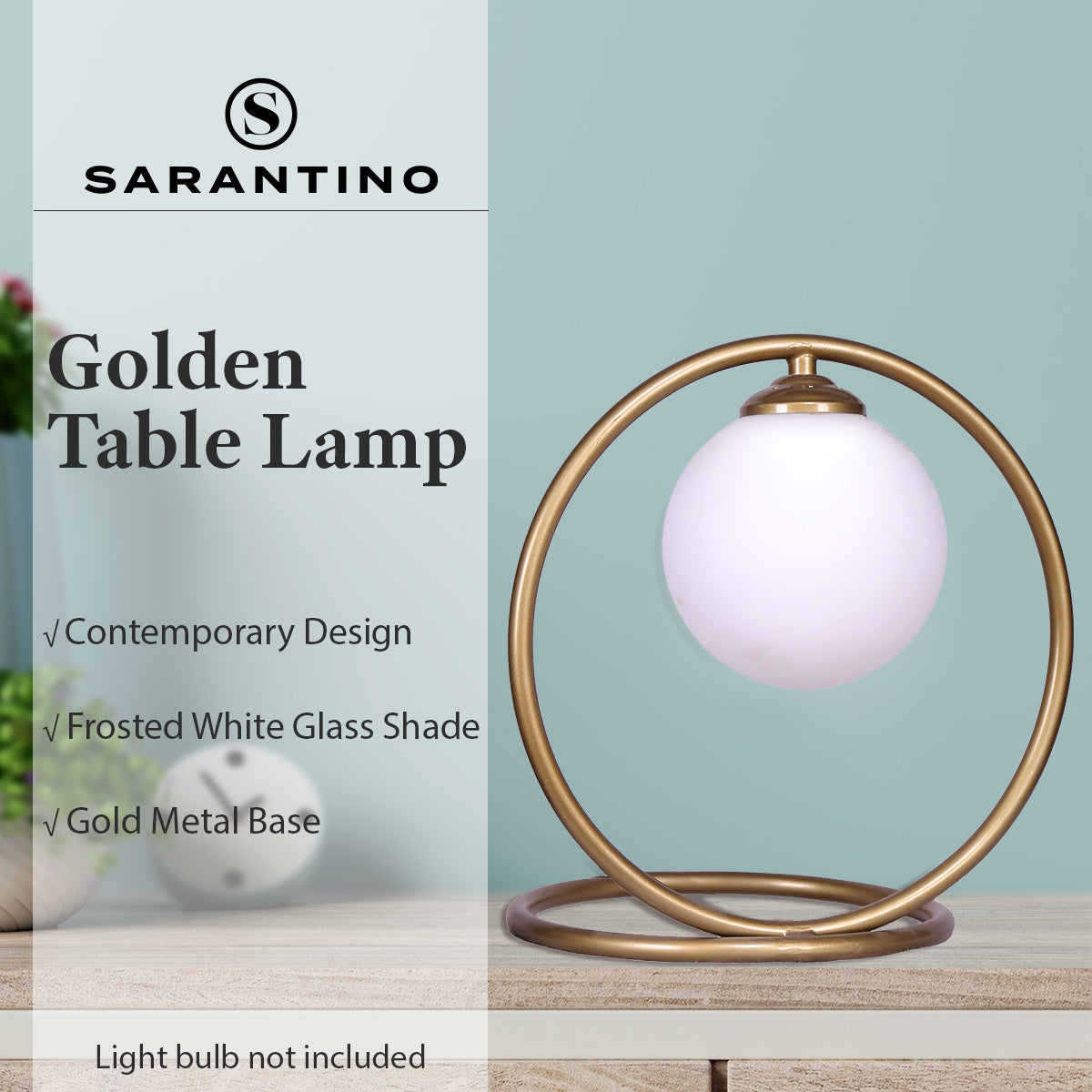 Sarantino Gold Metal Table Lamp - BM House & Garden