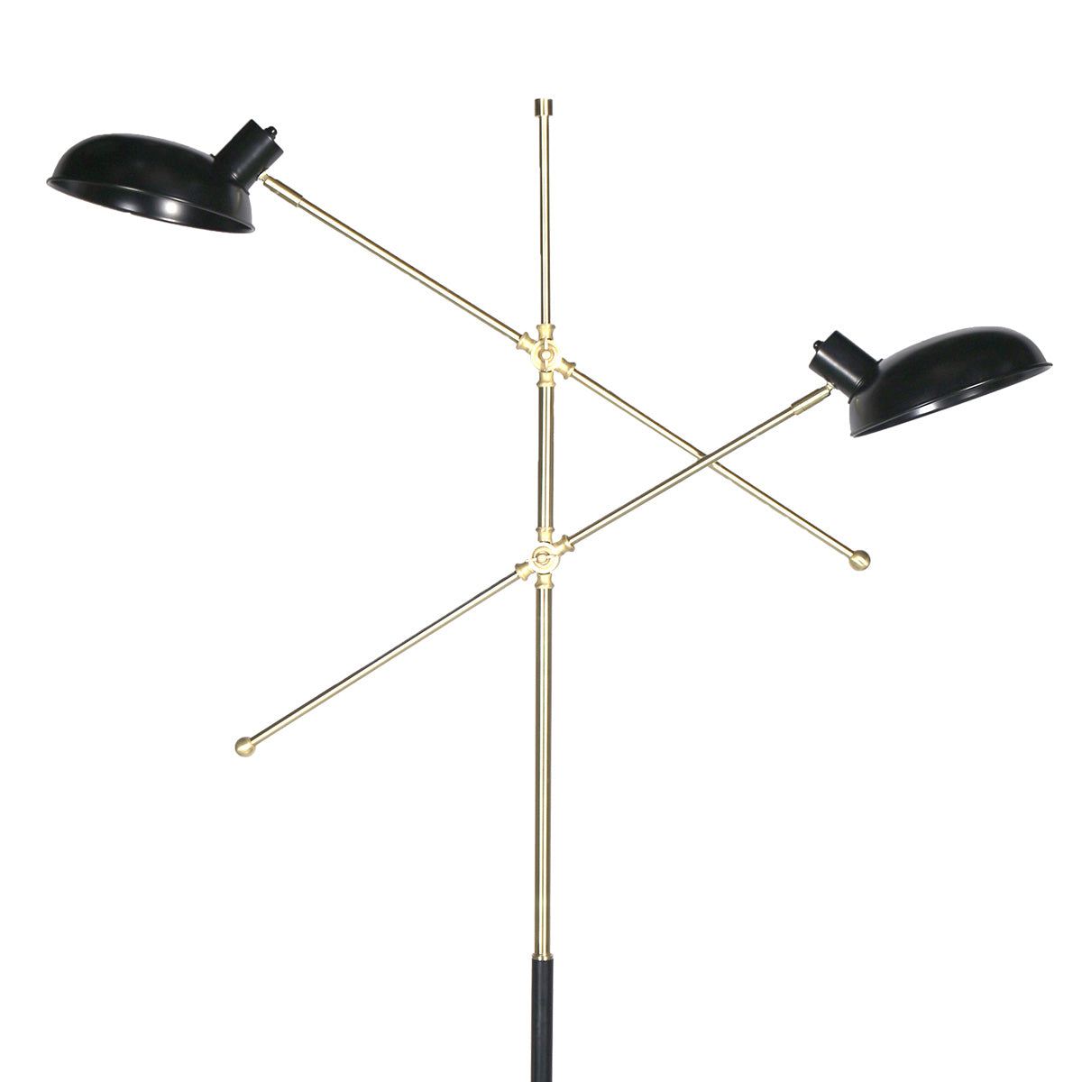 Sarantino Adjustable Two Light Lamp Black and Gold Finish - BM House & Garden