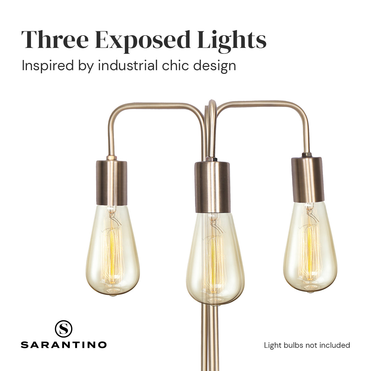 Sarantino Exposed Bulb Industrial Table Lamp - BM House & Garden