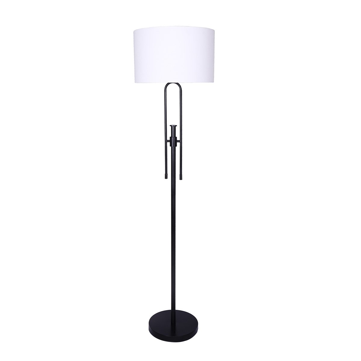 Sarantino Height-Adjustable Metal Floor Lamp Matte Black - BM House & Garden