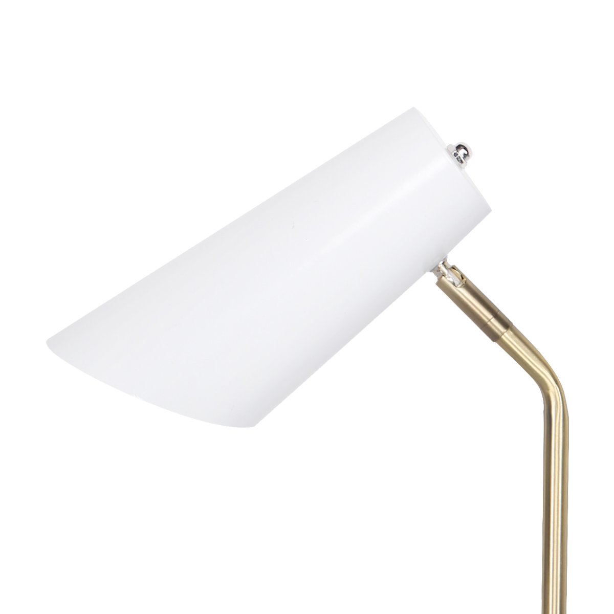 Sarantino Electric Reading Light Table Lamp Brass Finish - White - BM House & Garden