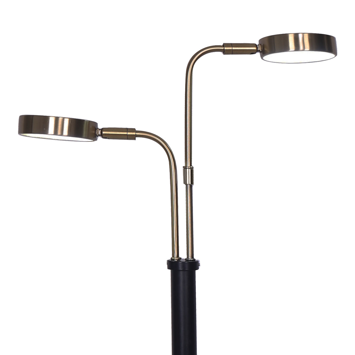 Sarantino LED Metal Table Lamp with 2 Lights Brushed Gold Black Finish - BM House & Garden