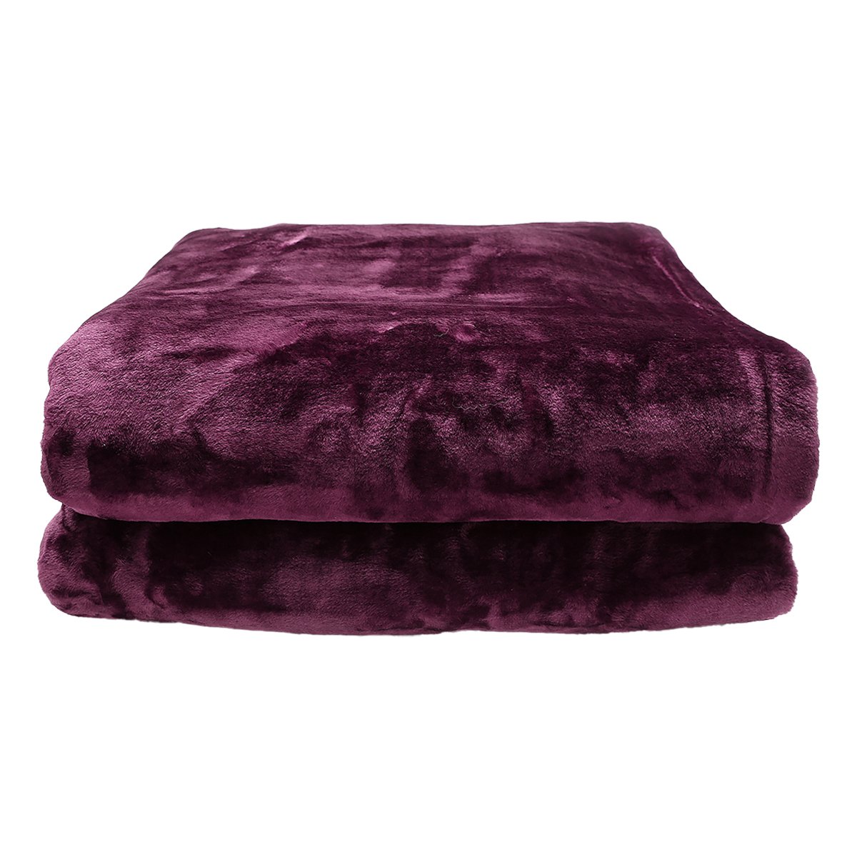 Laura Hill Mink Blanket Throw Purple Double Sided Queen Size Soft Plush Bed Faux Rug - BM House & Garden