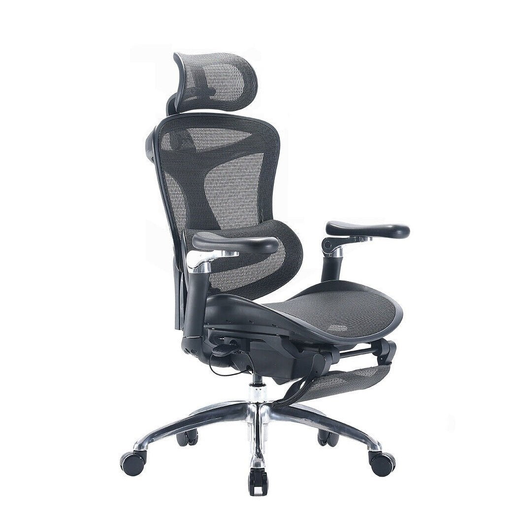 SIHOO Black Ergonomics Executive Office Chair with Footrest