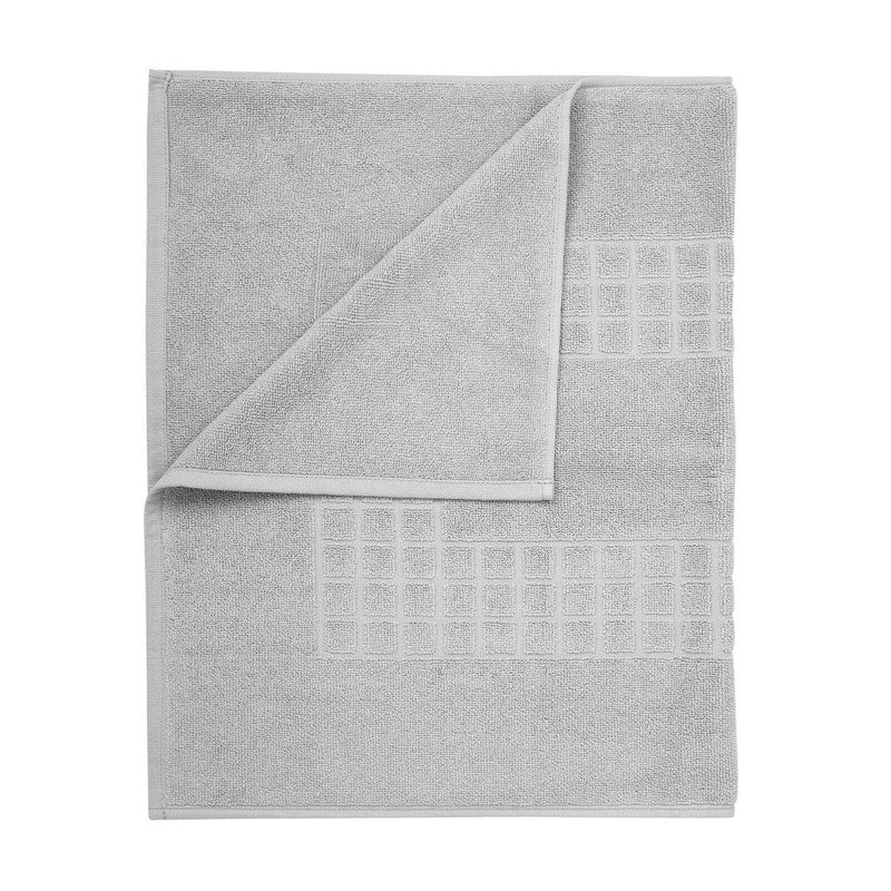 Microfiber Soft Non Slip Bath Mat Check Design (Grey) - BM House & Garden