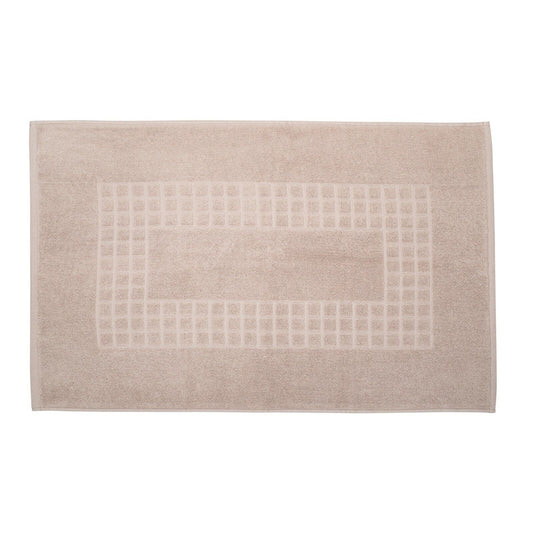 Microfiber Soft Non Slip Bath Mat Check Design (Taupe) - BM House & Garden