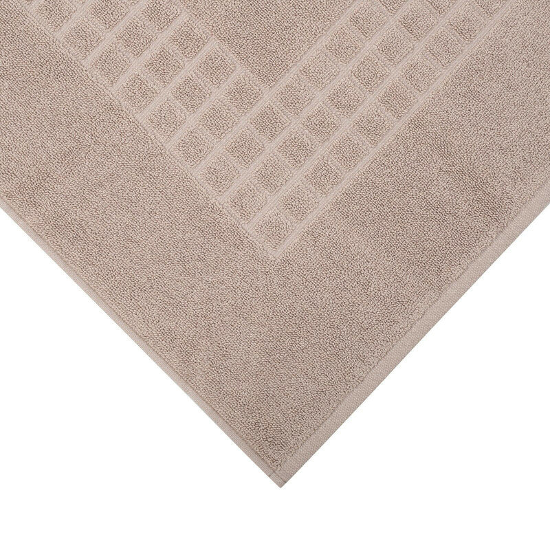 Microfiber Soft Non Slip Bath Mat Check Design (Taupe) - BM House & Garden