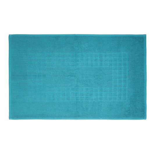 Microfiber Soft Non Slip Bath Mat Check Design (Petrol) - BM House & Garden