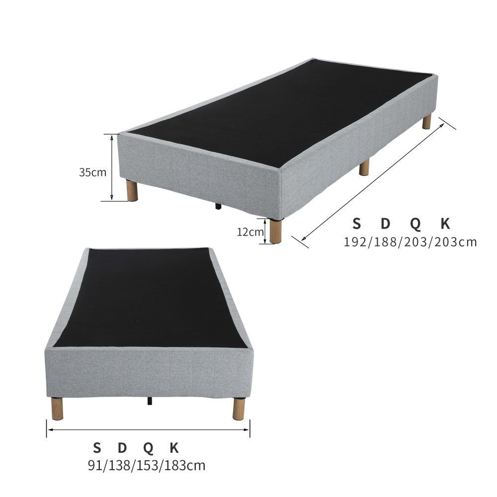 Metal Bedframe Mattress Foundation (Dark Grey) - King - BM House & Garden