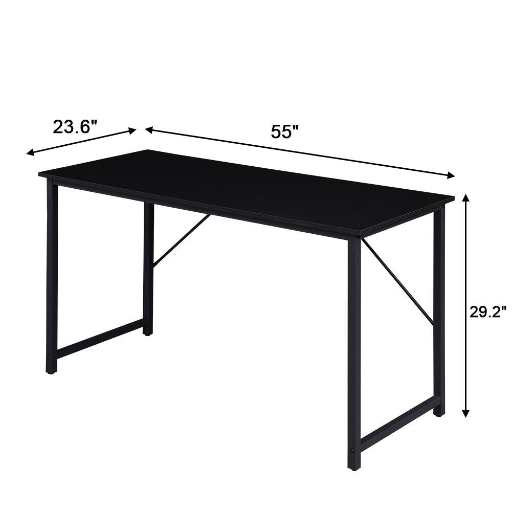 YES4HOMES 140cm Black Computer Desk - BM House & Garden