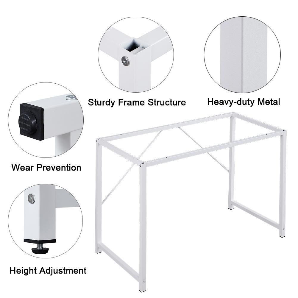 YES4HOMES 140cm Computer Desk with White Frame - BM House & Garden