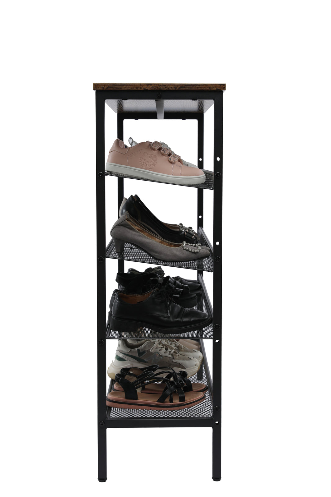 5-Tier Large Shoe Rack Shelf Stand Flat & Slant Adjustable Storage Organizer - BM House & Garden