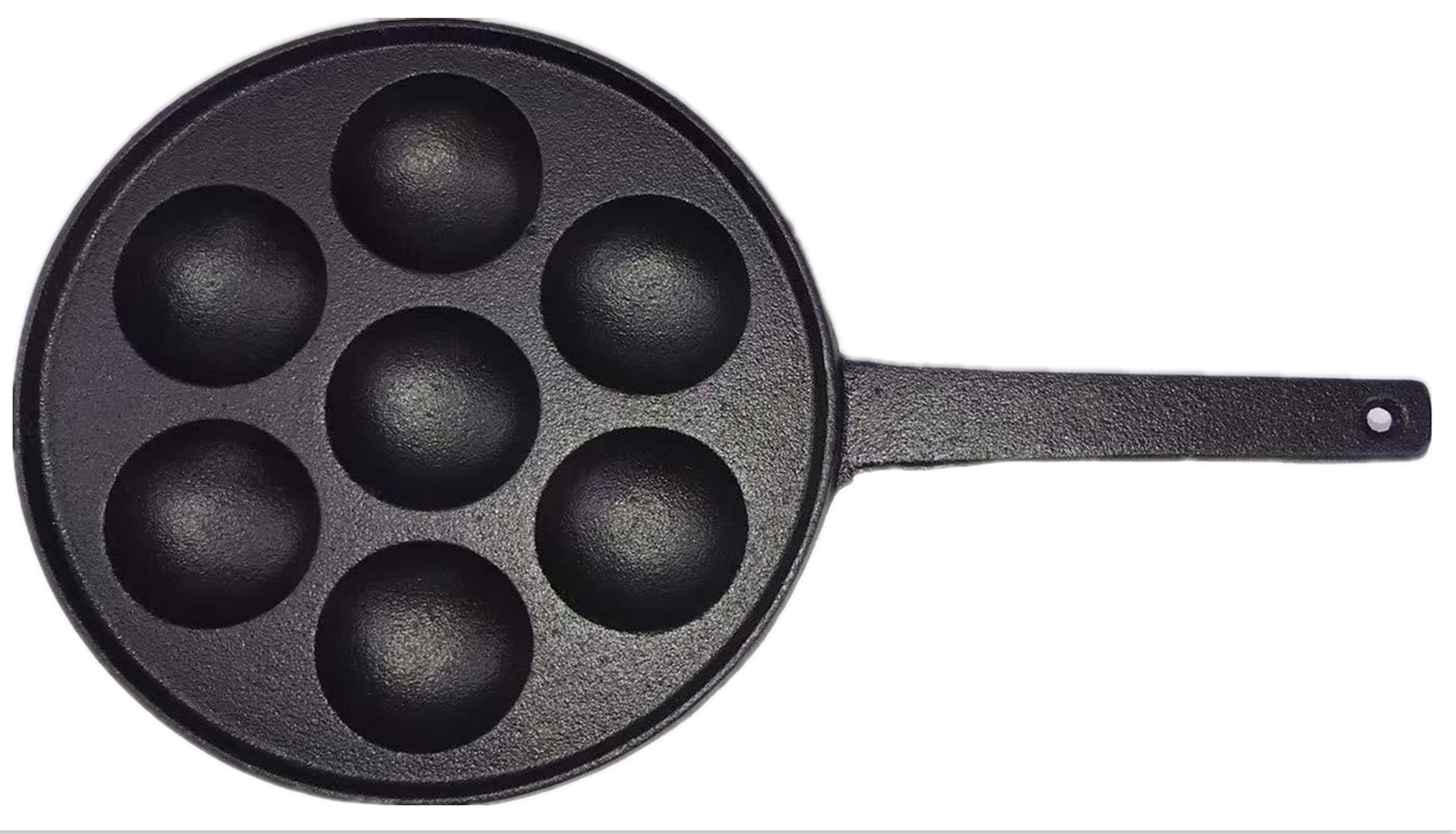 YES4HOMES 7 Holes Mini Cast Iron Cake Pan Mini Dutch Pancake Cake Pan with Handle - BM House & Garden