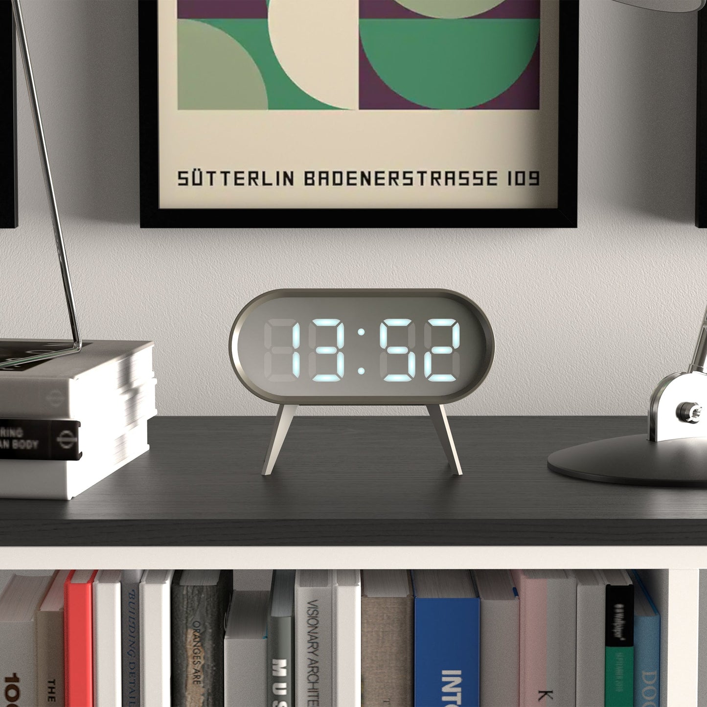 Newgate Space Hotel Cyborg Led Alarm Clock Grey - BM House & Garden