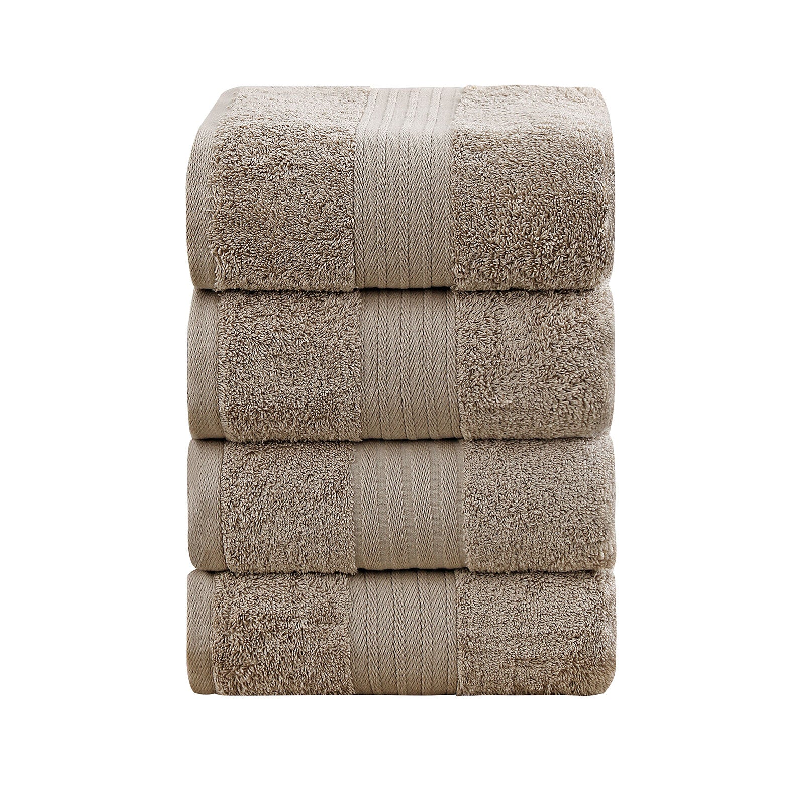 Linenland 4 Piece Cotton Bath Towels Set - Sandstone - BM House & Garden