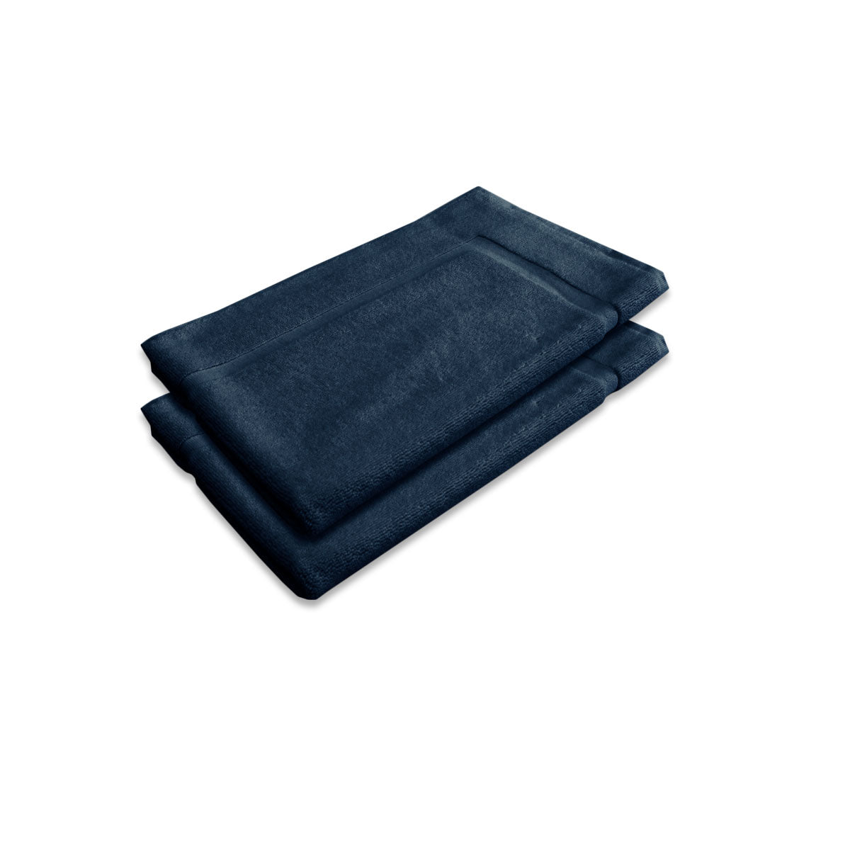 800GSM Set of 2 Cotton Bath Mat Navy - BM House & Garden