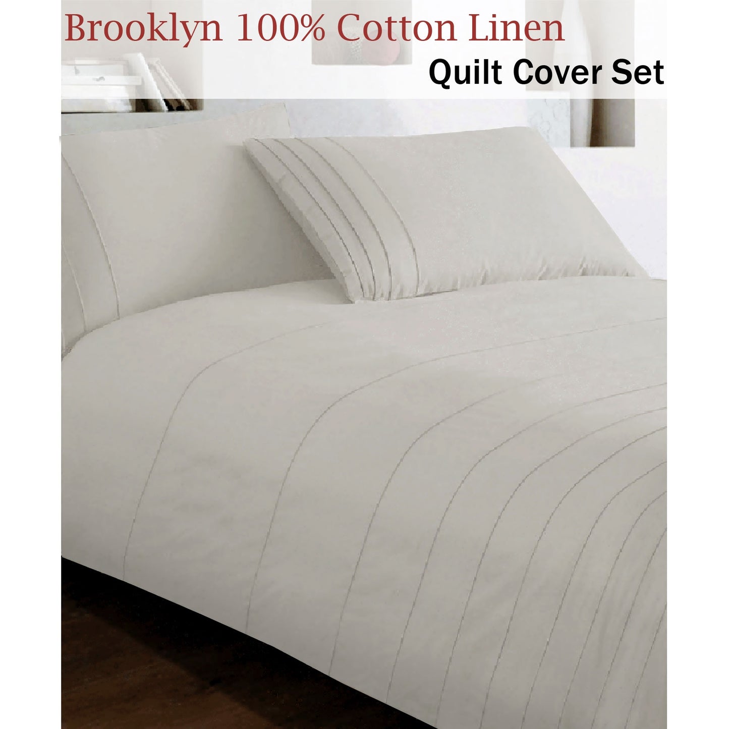 Brooklyn Linen Quilt Cover Set King - BM House & Garden