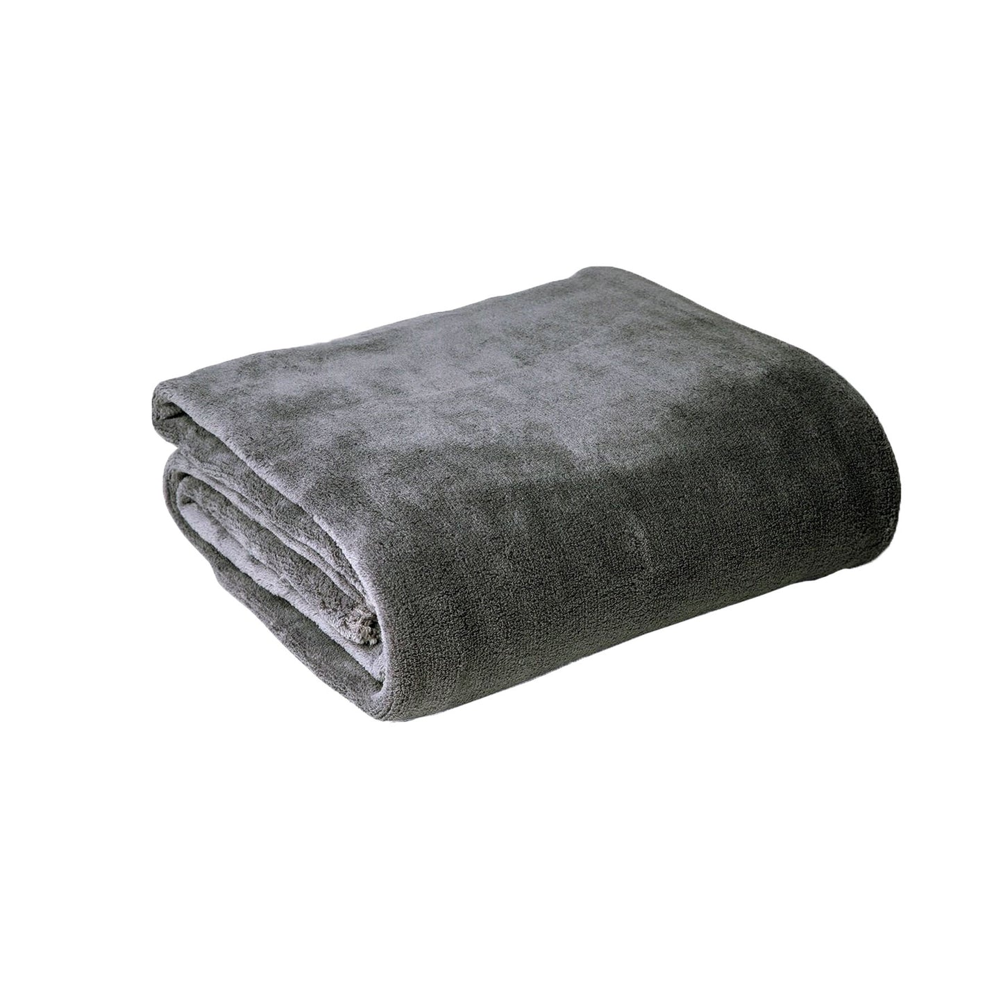 Hotel Living Super Soft Coral Fleece Blanket Single Grey - BM House & Garden