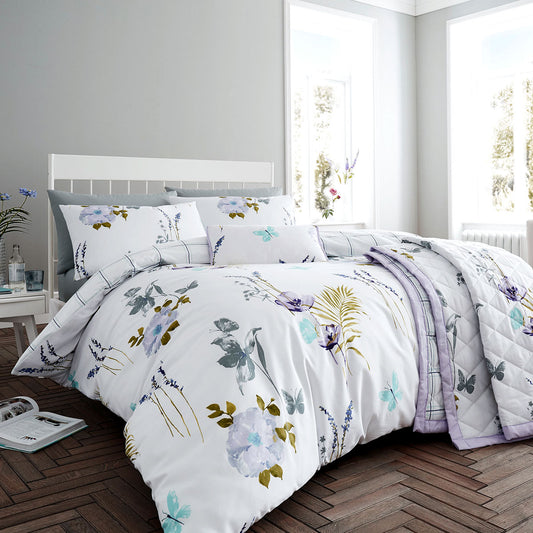 Flora Lilac Quilt Cover Set King - BM House & Garden