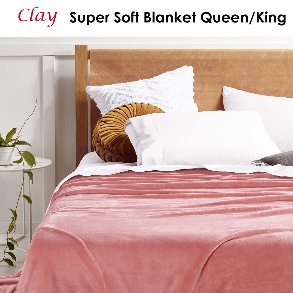 Accessorize Clay Super Soft Blanket Queen/King - BM House & Garden