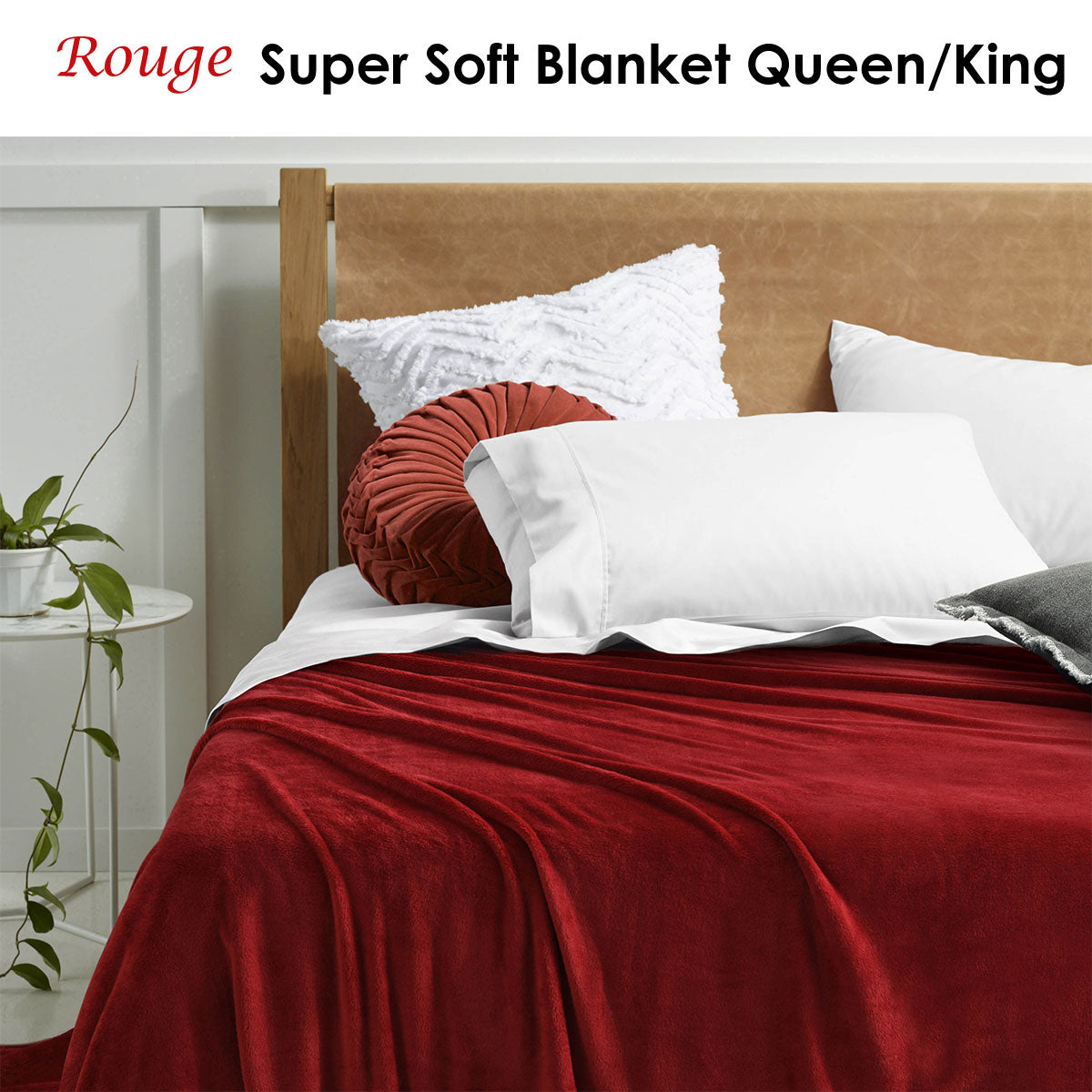 Accessorize Rouge Super Soft Blanket Queen/King - BM House & Garden