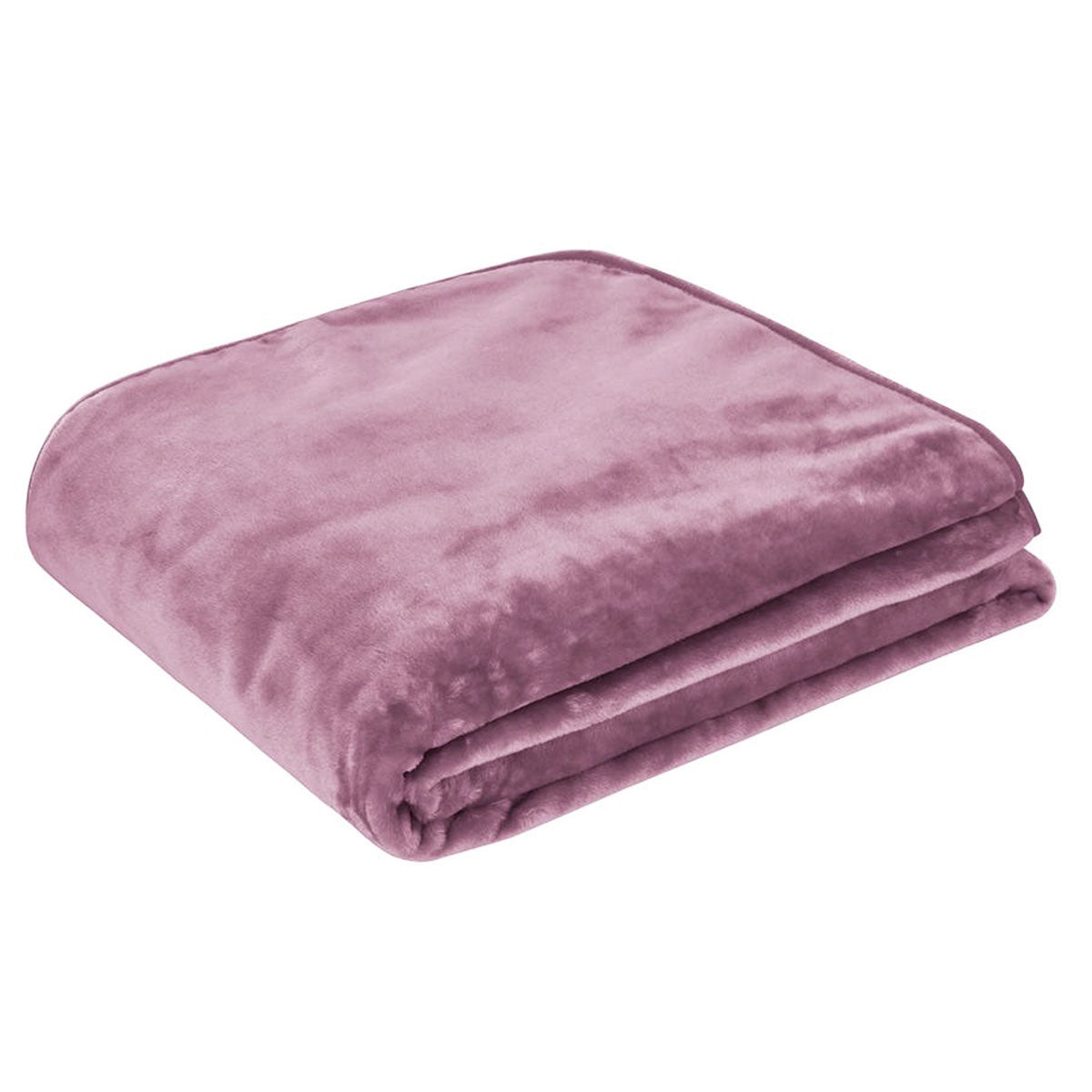 J.Elliot Home 450gsm Solid Faux Mink Blanket Dusty Pink - BM House & Garden