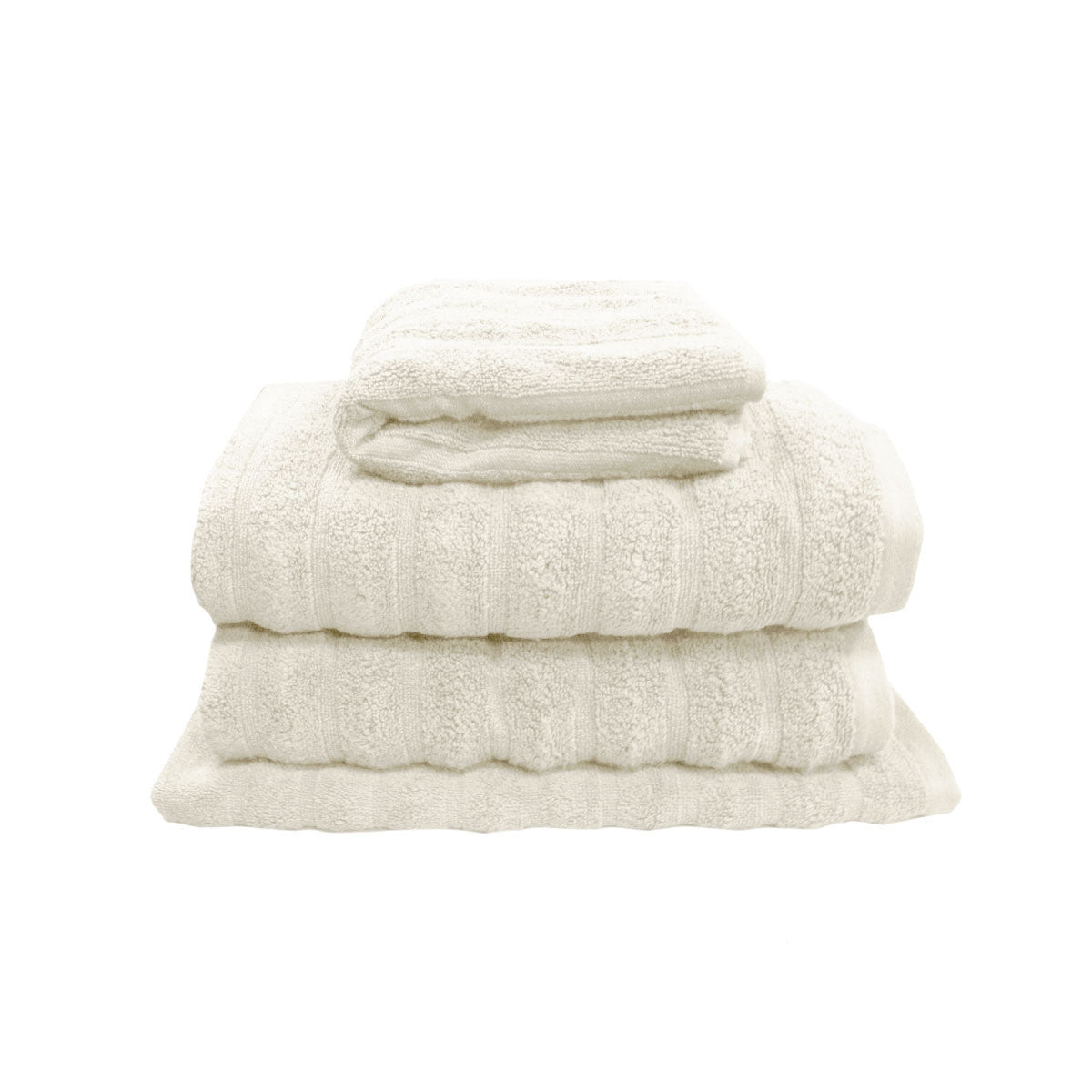 J Elliot Home Set of 4 George Collective Cotton Bath Towel Set Snow - BM House & Garden