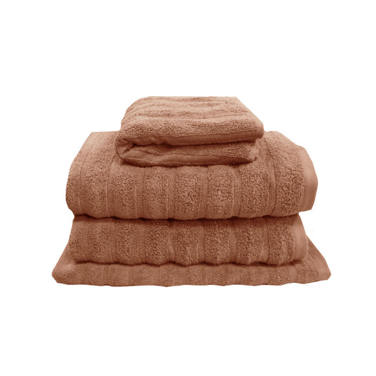 J Elliot Home Set of 4 George Collective Cotton Bath Towel Set Terracota - BM House & Garden