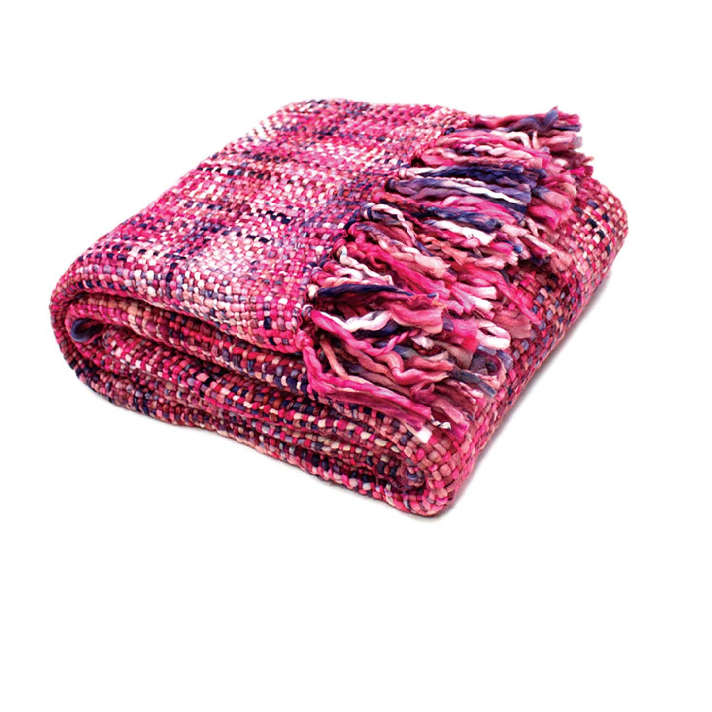 Rans Oslo Knitted Weave Throw 127x152cm - Barbie Doll - BM House & Garden