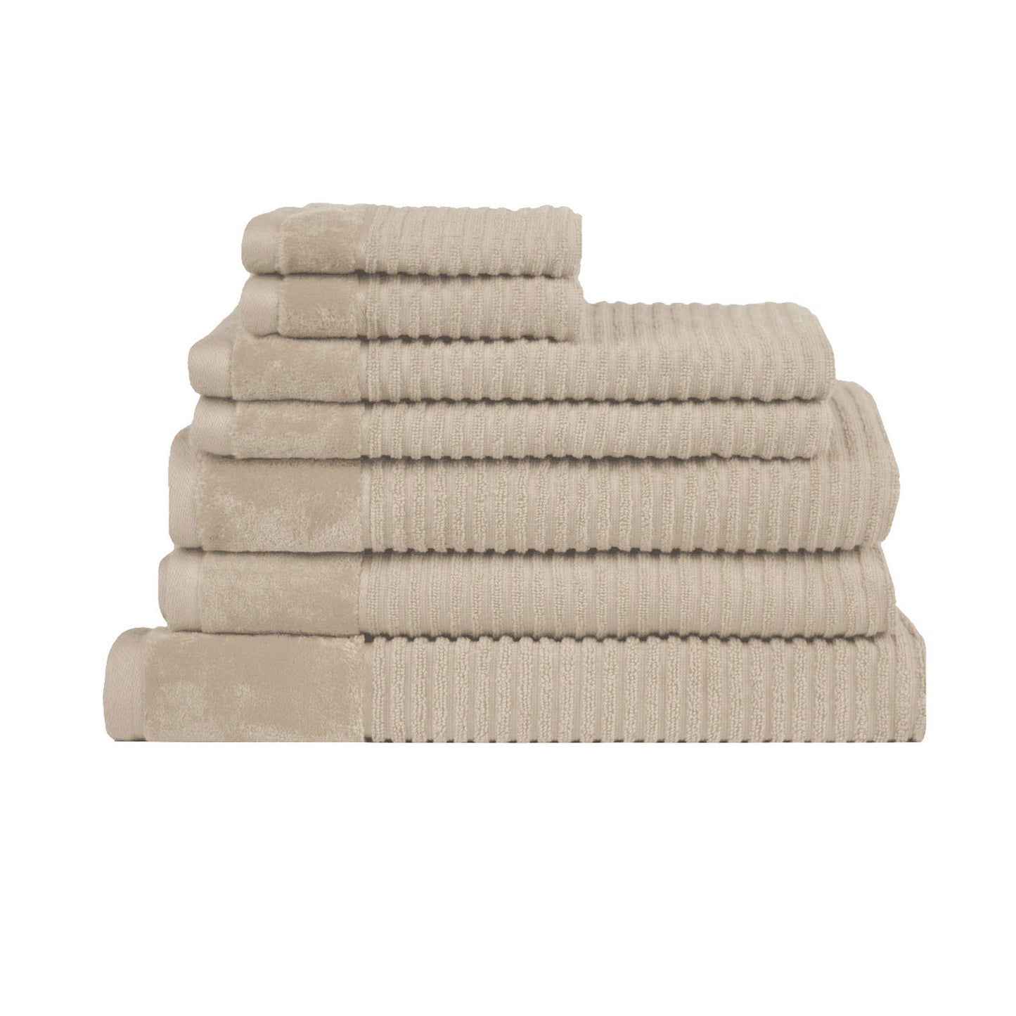 Royal Excellency 7 Piece Cotton Bath Towel Set - Plaster - BM House & Garden