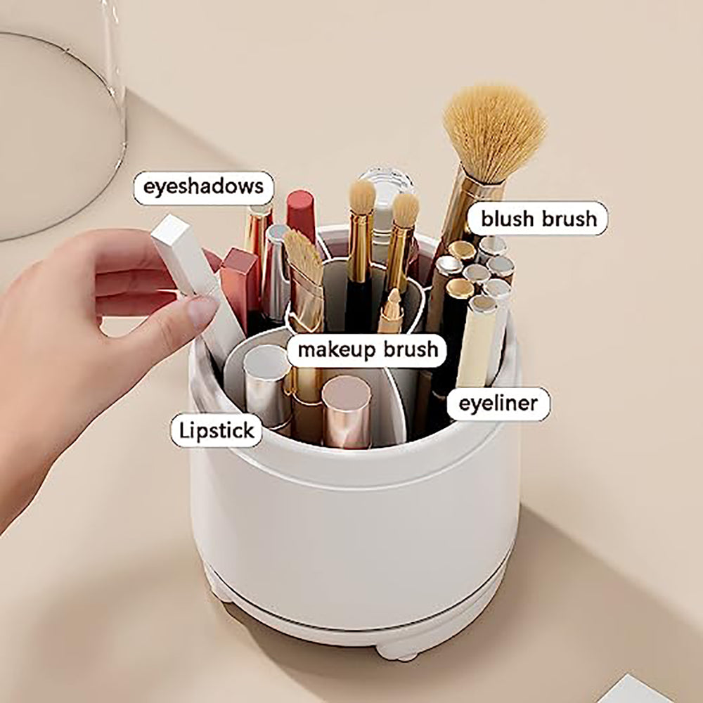 Pink 360° Rotating Makeup Brush Cosmetic Storage Box - BM House & Garden