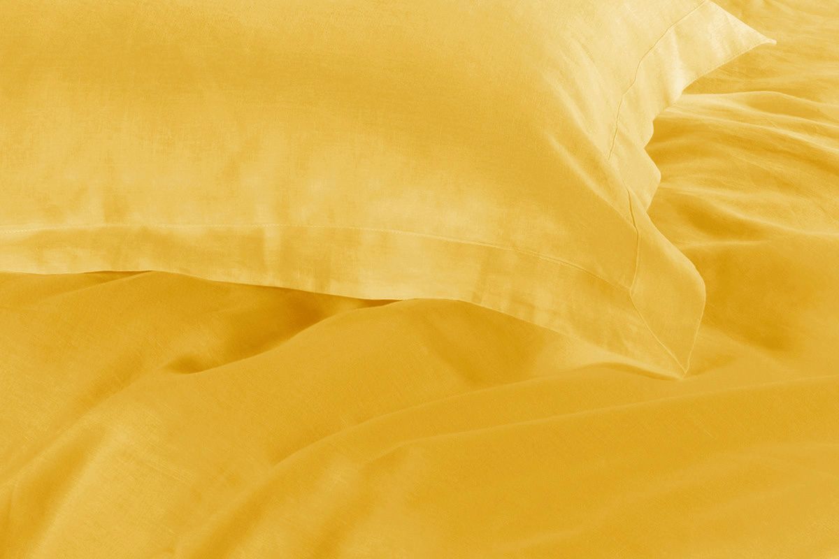 Yellow 1000TC Tailored King Single Quilt Cover Set