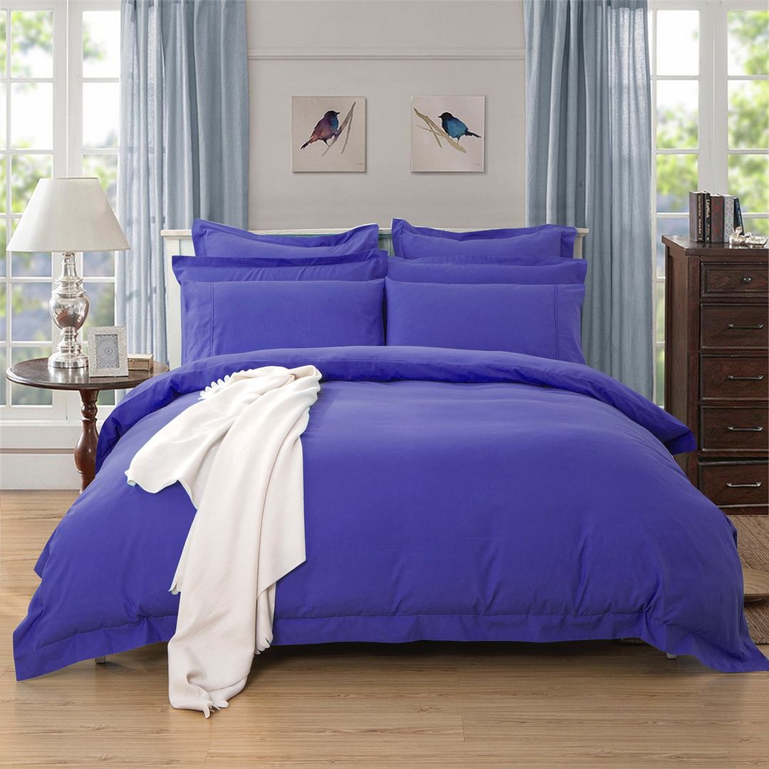 Royal Blue 1000TC Tailored King Single Quilt Cover Set