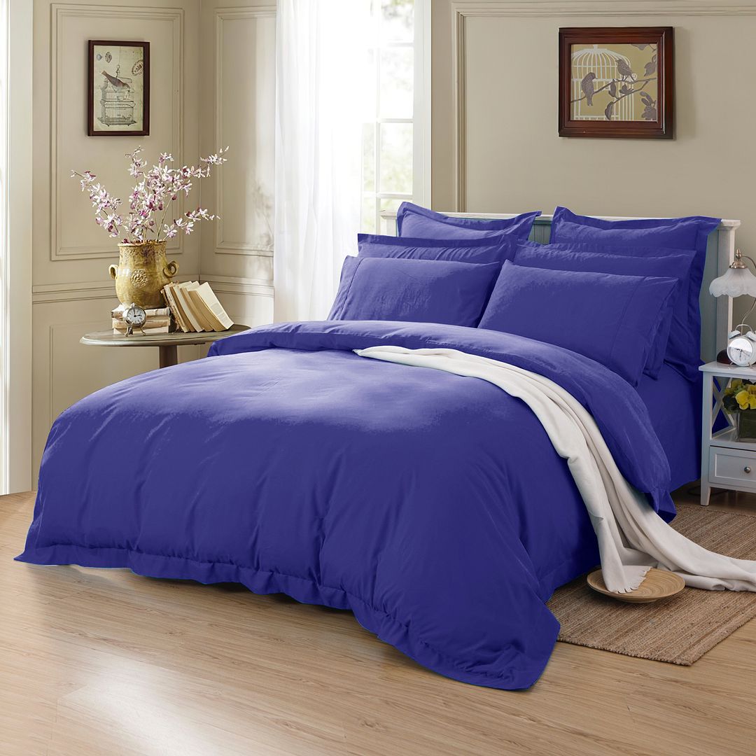 Royal Blue 1000TC Tailored King Single Quilt Cover Set