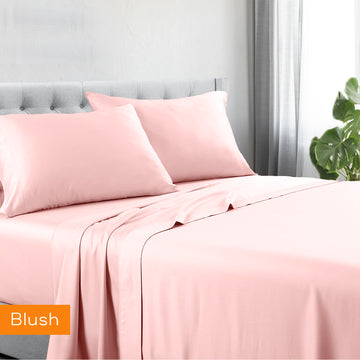 Blush 1200TC Hotel Quality Cotton King Single Sheet Set