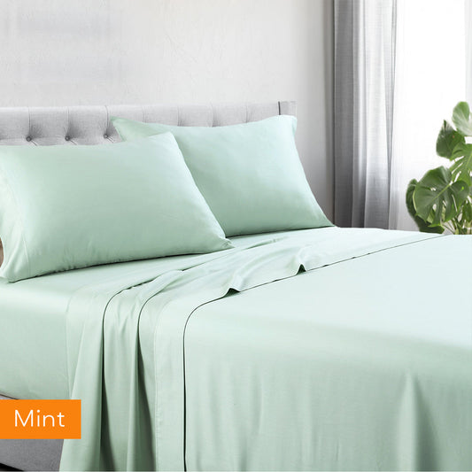 Mint 1200TC Hotel Quality Cotton King Single Sheet Set
