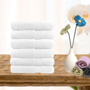 6 Piece Ultra Light White Cotton Face Washers