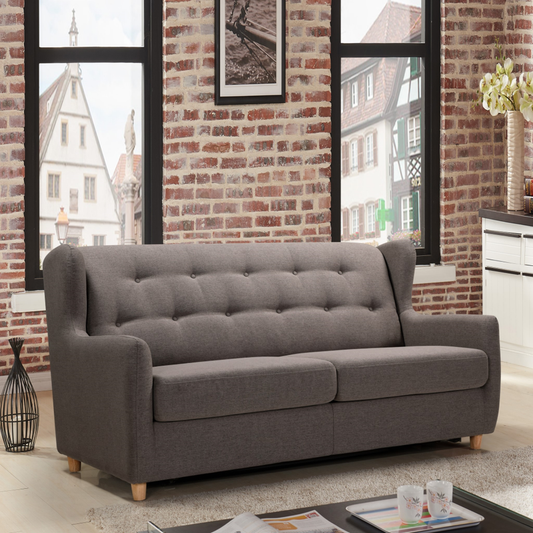 MARQUIS Dark Grey 2 Seater Sofa bed with Separate Foam Mattress