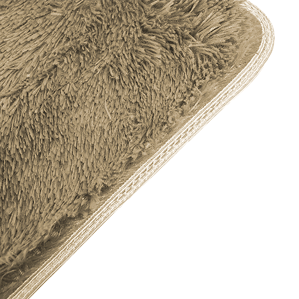 230x200cm Floor Rugs Large Shaggy Rug Area Carpet Bedroom Living Room Mat - Beige - BM House & Garden