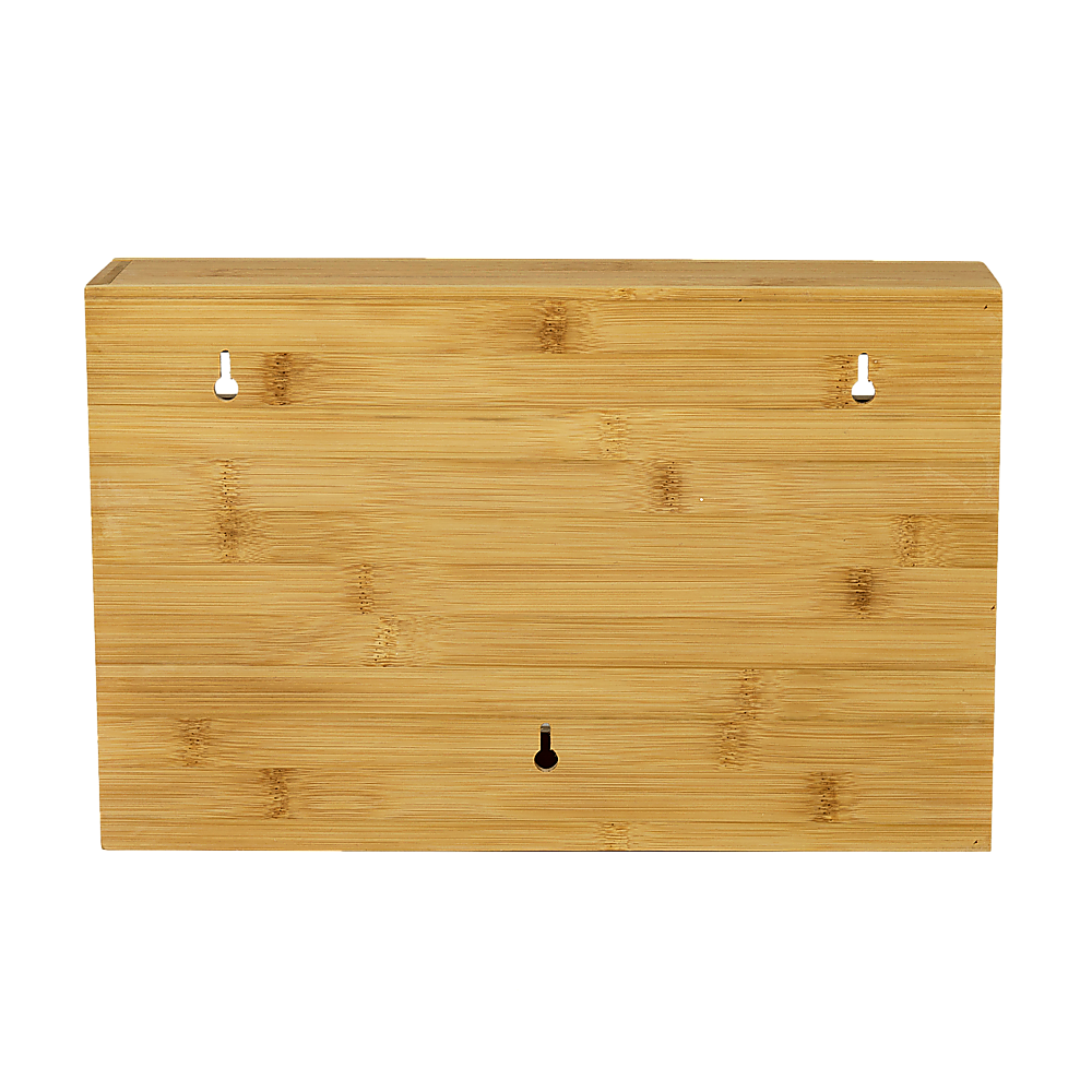 3 Grids Bamboo Food Wrap Dispenser Cutter Foil Cling Film Storage Holder Box Kitchen - BM House & Garden