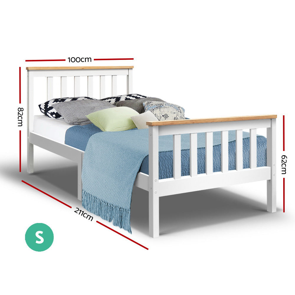 Artiss Single Wooden Bed Frame Bedroom Furniture Kids - BM House & Garden