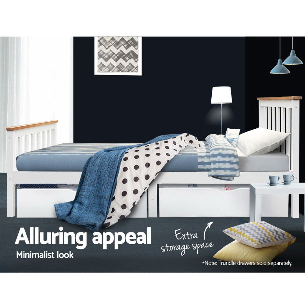 Artiss Single Wooden Bed Frame Bedroom Furniture Kids - BM House & Garden