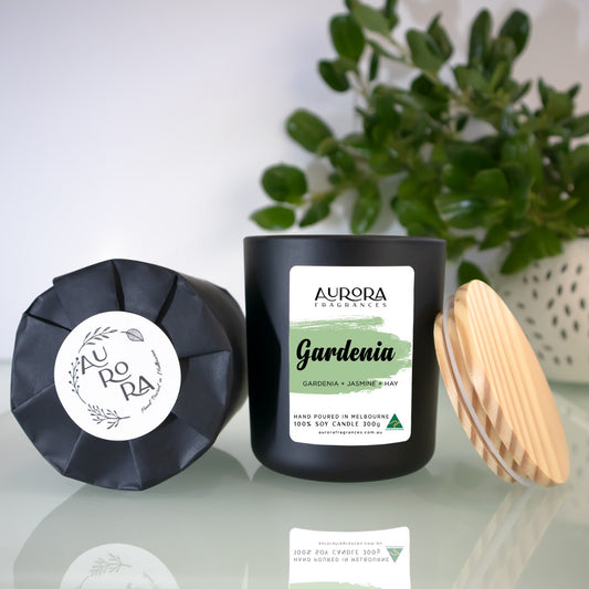 Aurora Gardenia Scented Soy Candle Australian Made 300g 2 Pack - BM House & Garden