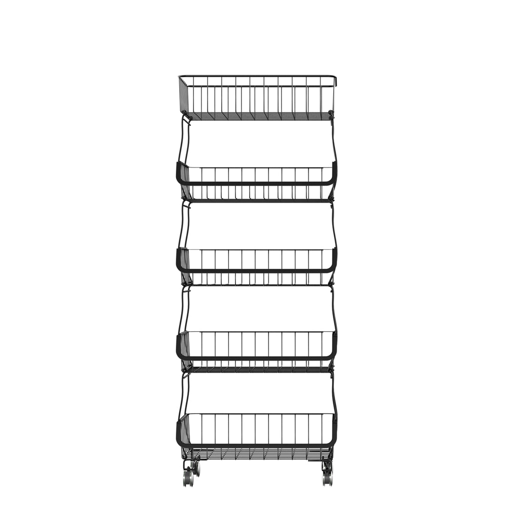 TOQUE 5 Tier Trolley Cart with Storage Rack