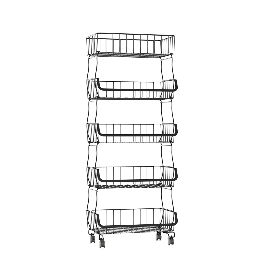 TOQUE 5 Tier Trolley Cart with Storage Rack