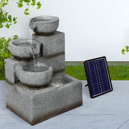 Lambu Solar Fountain Water Bird Bath Power Pump Kit Indoor Garden Outdoor - BM House & Garden